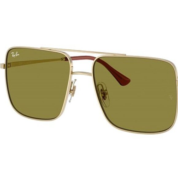 NEW RAY-BAN ORB3758 Sunglasses – Pale Gold Frame, Green Lens, 55mm - Picture 1 of 1
